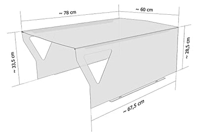 teileplus24 RG1 Mähroboter Garage | Carport Überdachung für Rasenroboter | Passend für Sileno Husquarna Automover Bosch Indego | 60x78x33cm | Metall
