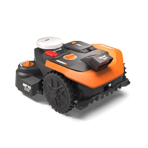 Worx Landroid Vision Cloud WR308E 2WD Mähroboter mit Night-Mow-Modul, kabelloser Rasenmähroboter für bis zu 800 m², (KI-Hinderniserkennung, VSLAM +