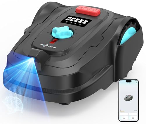 YARDCARE M800Plus Mähroboter ohne Begrenzungskabel,GPS Positionierung+3D Vision Rasenmäher Roboter ohne Kabel,800 m²,U-förmiger Mähmodus, App,150