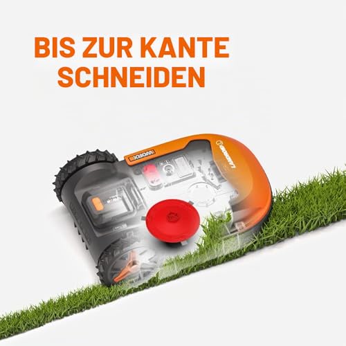 WORX Landroid M WR141E Mähroboter/Akkurasenmäher für kleine Gärten bis 500 qm/Selbstfahrender Rasenmäher für einen sauberen Rasenschnitt, Bunt