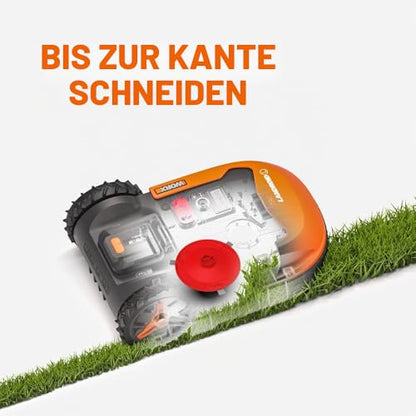 WORX Landroid M WR141E Mähroboter/Akkurasenmäher für kleine Gärten bis 500 qm/Selbstfahrender Rasenmäher für einen sauberen Rasenschnitt, Bunt