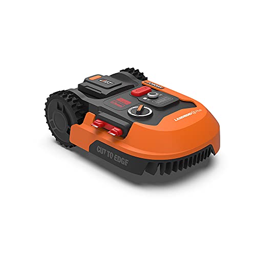 WORX Landroid Plus WR165E Mähroboter mit Begrenzungskabel für Gärten bis 500m² (AIA Navigation, App Steuerung, WLAN, Bluetooth und schwimmendem