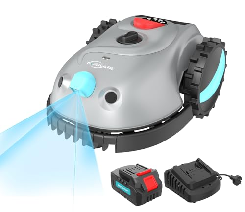 YARDCARE V100 Mähroboter ohne Begrenzungskabel, mit Vision-Navigation, Hindernisvermeidung(150 Arten), 4,0 Ah Akku Rasenmäher Roboter, Rasenroboter