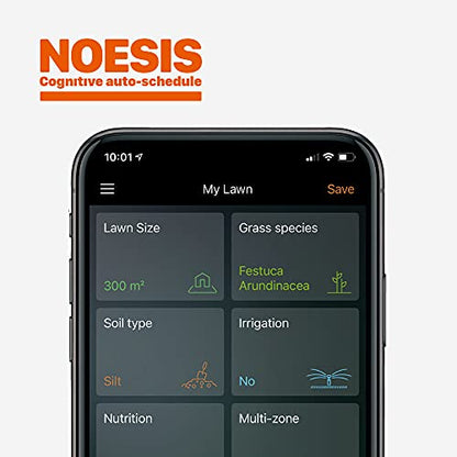 WORX Landroid Plus WR165E Mähroboter mit Begrenzungskabel für Gärten bis 500m² (AIA Navigation, App Steuerung, WLAN, Bluetooth und schwimmendem