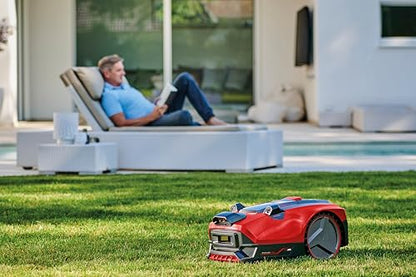 Einhell Mähroboter FREELEXO CAM 500 Power X-Change (18V, Kamera ersetzt Begrenzungsdraht, für 500 m², Brushless, bis 25% Steigung, Schnittbreite 18