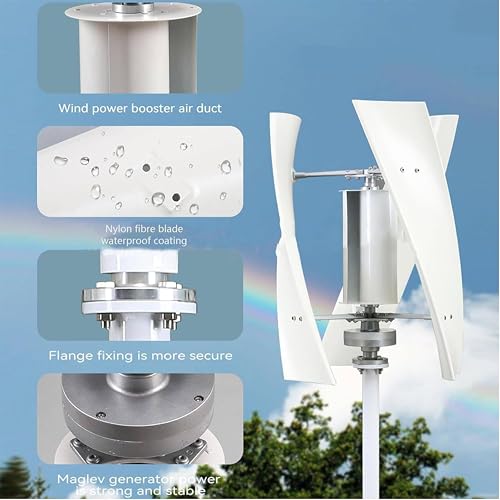 3000 W Geräuscharme Vertikale Windturbine, Magnetschwebebahn, 3-Phasen-Wechselstrom, 12 V, 24 V, 48 V, 220 V, Vertikaler Energiegenerator
