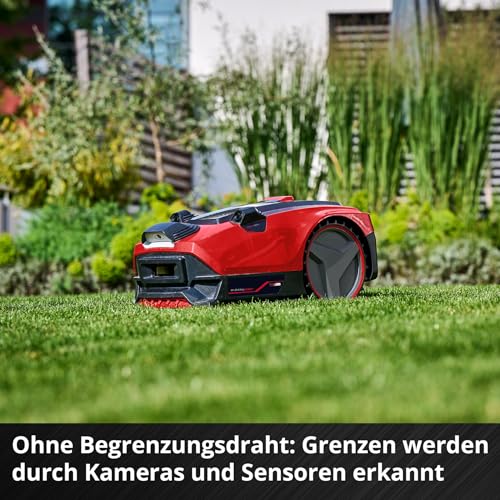 Einhell Mähroboter FREELEXO CAM 500 Power X-Change (18V, Kamera ersetzt Begrenzungsdraht, für 500 m², Brushless, bis 25% Steigung, Schnittbreite 18