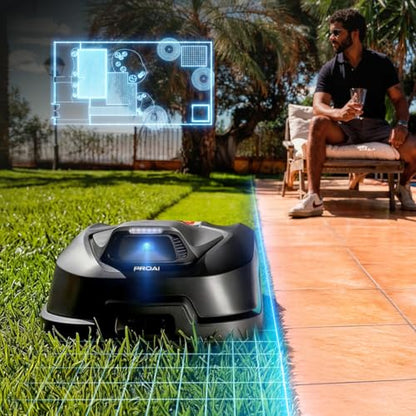 Cecotec Mähroboter Ohne Begrenzungskabel Conga Grasshopper 800 ProAI. Kamera-Navigation, bis 800 m², App-Steuerung, 30–60 mm Schnitthöhe, 200 mm