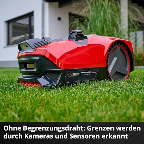 Einhell Mähroboter FREELEXO CAM Plus 600 Power X-Change (18 V, Kamera statt Begrenzungsdraht, für 600 m², WiFi, Brushless, bis 25% Steigung, inkl.
