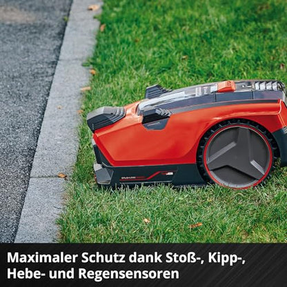 Einhell Mähroboter FREELEXO CAM 500 Power X-Change (18V, Kamera ersetzt Begrenzungsdraht, für 500 m², Brushless, bis 25% Steigung, Schnittbreite 18