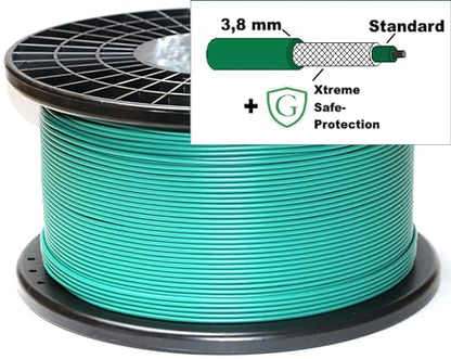 Genisys blumfeldt Garden Hero ® kompatibles Sicherheits Kabel + Xtreme Safe-Protection Ummantelung - Mähroboter Begrenzung Schutz Draht - Kabelrolle