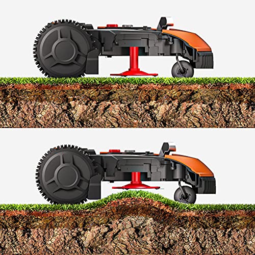 WORX Landroid Plus WR165E Mähroboter mit Begrenzungskabel für Gärten bis 500m² (AIA Navigation, App Steuerung, WLAN, Bluetooth und schwimmendem