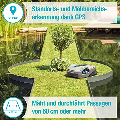 Gardena Mähroboter smart SILENO Life 750 m² Set: Innovative LONA AI-Technologie, Steuerung per App, SensorControl, für Steigungen bis zu 35 Prozent