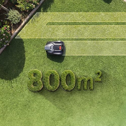 Cecotec Mähroboter Ohne Begrenzungskabel Conga Grasshopper 800 ProAI. Kamera-Navigation, bis 800 m², App-Steuerung, 30–60 mm Schnitthöhe, 200 mm