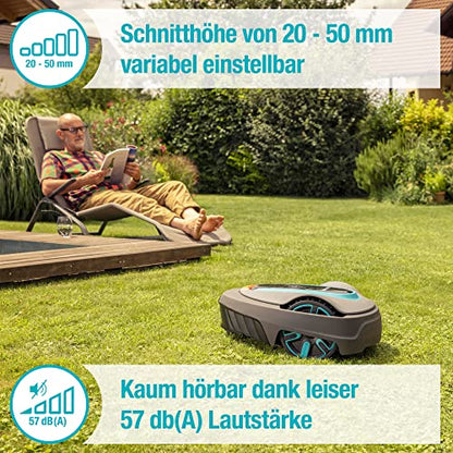 Gardena Mähroboter smart SILENO Life 750 m² Set: Innovative LONA AI-Technologie, Steuerung per App, SensorControl, für Steigungen bis zu 35 Prozent