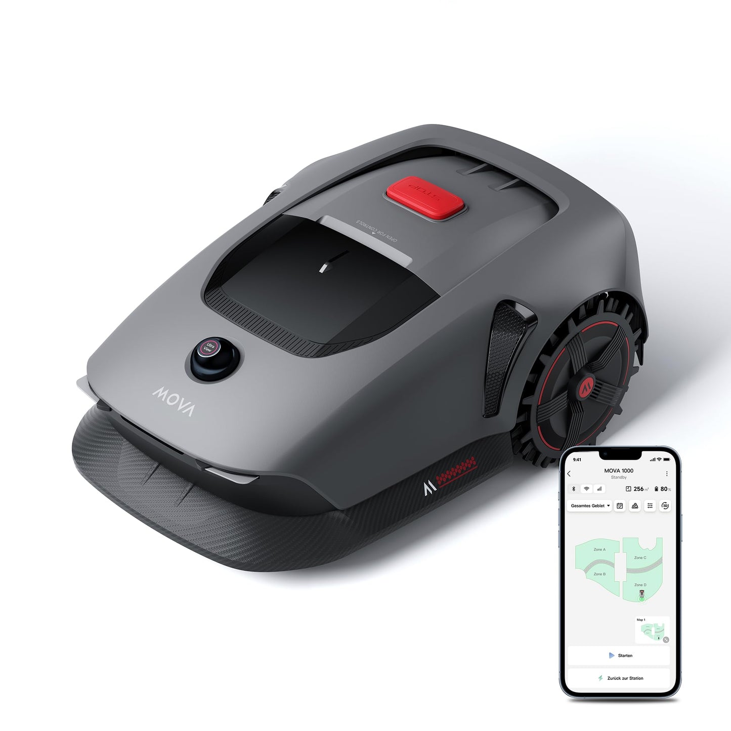 Cecotec Mähroboter Ohne Begrenzungskabel Conga Grasshopper 800 ProAI. Kamera-Navigation, bis 800 m², App-Steuerung, 30–60 mm Schnitthöhe, 200 mm