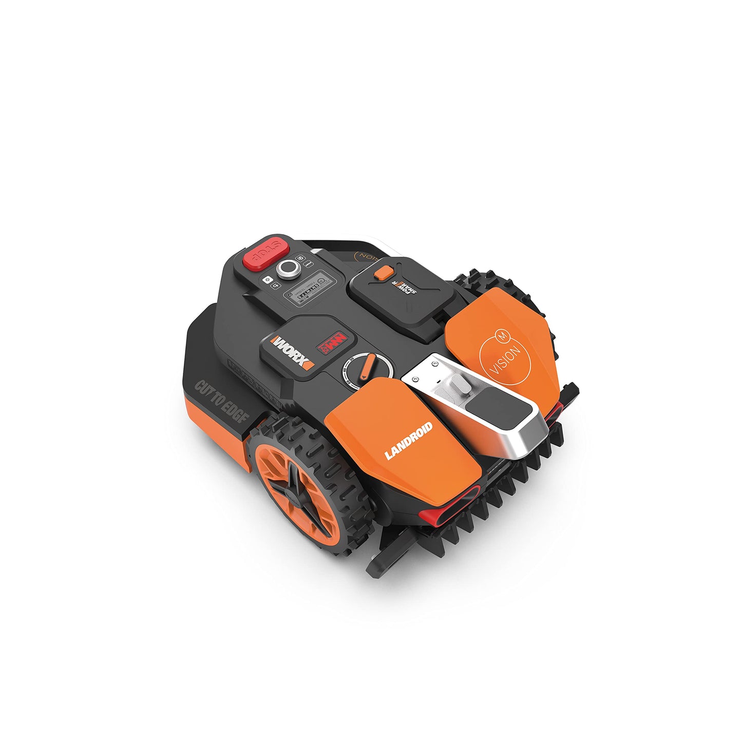 Worx Landroid Vision Cloud WR308E 2WD Mähroboter mit Night-Mow-Modul, kabelloser Rasenmähroboter für bis zu 800 m², (KI-Hinderniserkennung, VSLAM +